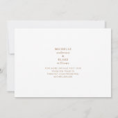 Invitation Couple Photo Monogram Gold & White Enregistrer la  (Dos)