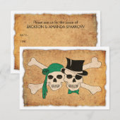 Invitation couple pirate (Devant / Derrière)