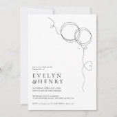 Invitation Couple Rings Romantic Engagement Party (Devant)