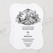 Invitation Couple Rococo Baroque À Cartouche Frame Bordure (Devant / Derrière)