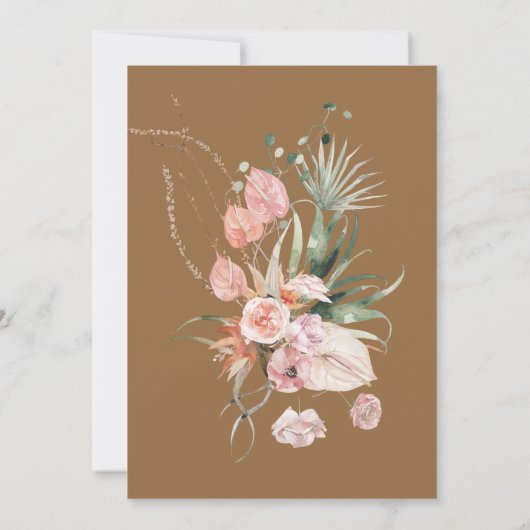 Invitation Couple romantique de mariée Llama Mariage unique (Dos)