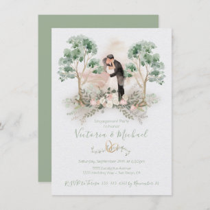 Invitation Couple romantique d'Eucalyptus Floral