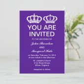 Invitation Couple royal violet Mariage (Debout devant)