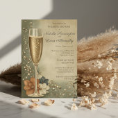 Invitation Couple’s Champagne Floral Wedding Shower