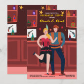 Invitation Couple Saloon (Devant / Derrière)