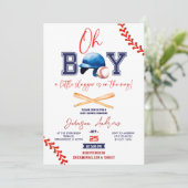 Invitation Couple Slumdunk Oh Boy Baby shower de baseball Bun (Debout devant)
