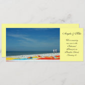 Invitation Couple sur la plage de sable (Devant / Derrière)