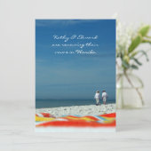 Invitation Couple sur la plage de sable (Debout devant)