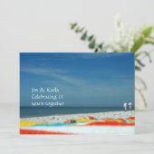 Invitation Couple sur la plage de sable (Debout devant)