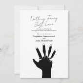 Invitation Couple Tenue Mains Rien Fancy Mariage Décontracté (Devant)