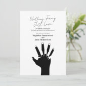 Invitation Couple Tenue Mains Rien Fancy Mariage Décontracté (Debout devant)