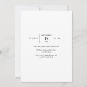 Invitation Couple Tenue Mains Rien Fancy Mariage Décontracté (Dos)