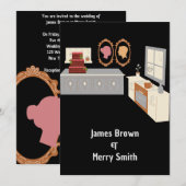 Invitation Couple Vibrant Personnalité Cuisine Mariage (Devant / Derrière)