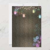 Invitation Couples Baby shower Mason Jar Twinkle Lumières (Dos)