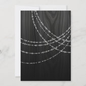 Invitation Couples Baby shower String éclats Noir Rustique (Dos)