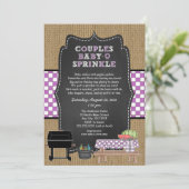 Invitation Couples Bébé Q Saupoudrer violet (Debout devant)