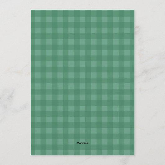 Invitation Couples Christmas Card With Plaid Background (Dos)
