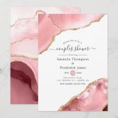 Invitation Couples d'âge or et de vidange (Devant / Derrière)