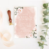 Invitation Couples d'aquarelle florale vierge Wedding shower