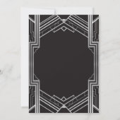 Invitation Couples d'Argent Fiançailles Art déco des années 1 (Dos)
