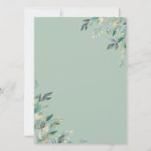 Invitation Couples d'attente précoce Baby shower Eucalyptus F (Dos)