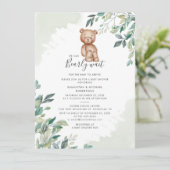 Invitation Couples d'attente précoce Baby shower Eucalyptus F (Debout devant)