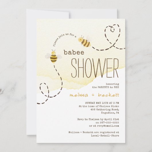 Invitation Couples de bee doux Bumblebee Douche bébé (Devant)