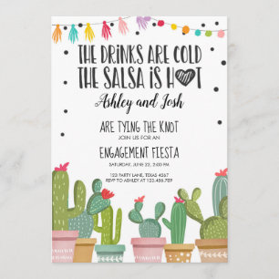 Invitation Couples de Fête de l'mariée d'invitation de Fiesta