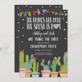 Invitation Couples de Fête de l'mariée d'invitation de Fiesta (Devant / Derrière)