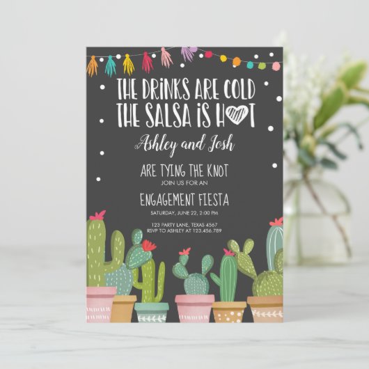 Invitation Couples de Fête de l'mariée d'invitation de Fiesta (Debout devant)