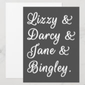 Invitation Couples de fierté et de préjugé II (Devant / Derrière)