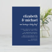 Invitation Couples de la marine moderne minimal bébé garçon d (Debout devant)
