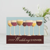 Invitation Couples de sélection Wineglass Wedding shower en T (Debout devant)