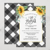 Invitation Couples de tournesol Je fais Fête des mariées barb (Devant / Derrière)