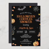 Invitation Couples d'Halloween douche, Baby shower (Devant / Derrière)