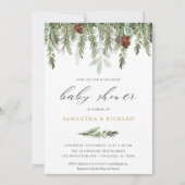 Invitation Couples d'hiver baby shower neutre (Devant)