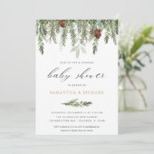 Invitation Couples d'hiver baby shower neutre (Debout devant)