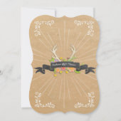 Invitation Couples Douche Antler Fleur sauvage Starburst Rust (Dos)