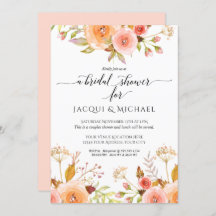Couples Douche Aquarelle rose Floral Rose Bouquet