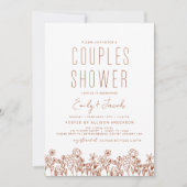 Invitation Couples douche Boho Fleur sauvage Élégant Fleur (Devant)