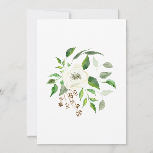 Invitation Couples Douche BOHO Roses de la couronne d'Eucalyp (Dos)