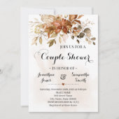 Invitation Couples Douche Chute Foliage Automne Mariage (Devant)