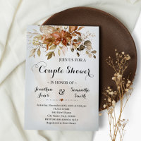 Couples Douche Chute Foliage Automne Mariage