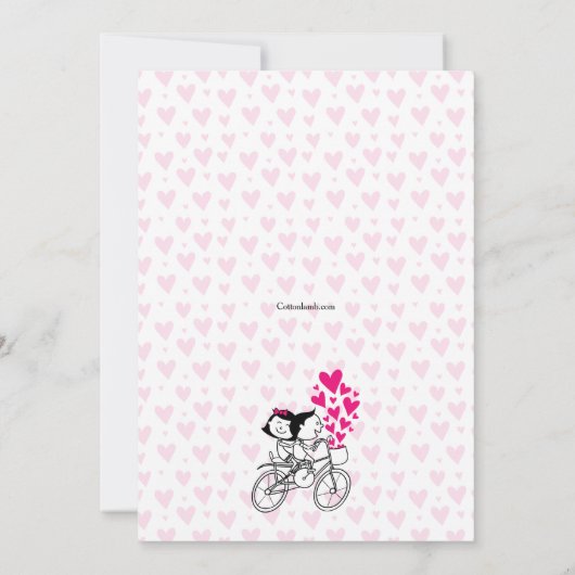 Invitation Couples Douche d'amour (Dos)