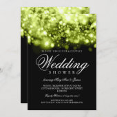 Invitation Couples Douche Éclatante Chaux Noirs (Devant / Derrière)