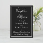 Invitation Couples Douche Élégante Nom personnalisé RSVP Cool (Debout devant)