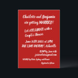 Invitation Couples Douche Gras Rouge Jouer Typographie Amusan<br><div class="desc">Célébrez votre prochain mariage avec style avec ces invitations audacieuses et vibrantes à la douche du couple rouge. Avec une typographie ludique et un design gai, ces invitations sont parfaites pour les couples modernes qui cherchent à donner le ton pour une fête pré-mariage amusante et festive. Que vous soyez l'hôte...</div>
