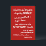 Invitation Couples Douche Gras Rouge Jouer Typographie Amusan<br><div class="desc">Célébrez votre prochain mariage avec style avec ces invitations audacieuses et vibrantes à la douche du couple rouge. Avec une typographie ludique et un design gai, ces invitations sont parfaites pour les couples modernes qui cherchent à donner le ton pour une fête pré-mariage amusante et festive. Que vous soyez l'hôte...</div>
