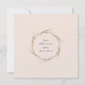 Invitation Couples Douche Moderne Rosée Rose Wreath Eucalyptu (Dos)
