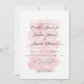 Invitation Couples Douche Moderne Simple Aquarelle Laver rose (Devant)
